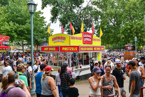 09/02/2023 - St Paul, Minnesota, USA; The Minnesota State Fair during the day. Sausage Express