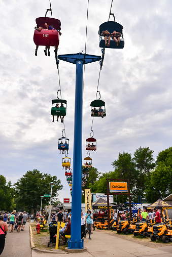 09/02/2023 - St Paul, Minnesota, USA; The Minnesota State Fair during the day. The Sky Ride