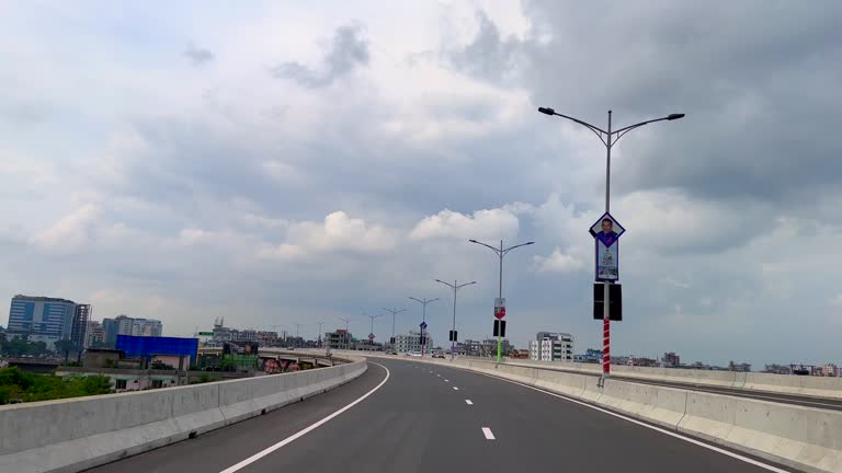 Dhaka Elevated Expressway. Bangladesh's first elevated expressway project. Infrastructure development of Bangladesh Transport