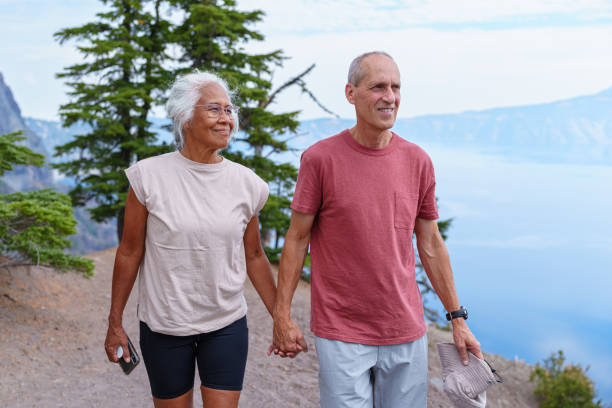 istock Active senior couple hiking in Oregon 1668284891