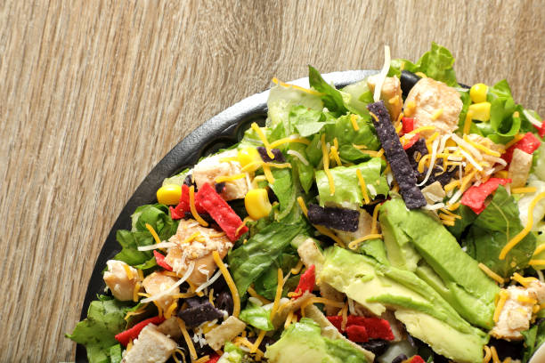istock Chicken salad dish close up 1668292918