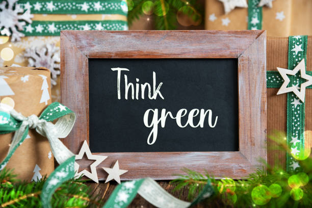 istock Text Think Green, With Sustainable Christmas Decoration 1668302665