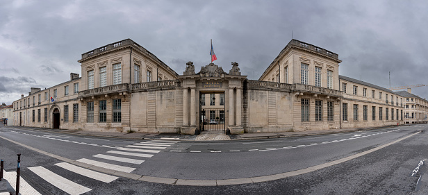 Chalons-en-Champagne, France - 09 01 2023: View of the facade of Hotel of the prefecture building