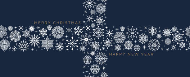 Christmas Snowflake Background. vector art illustration