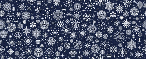 Christmas Snowflake Background. vector art illustration