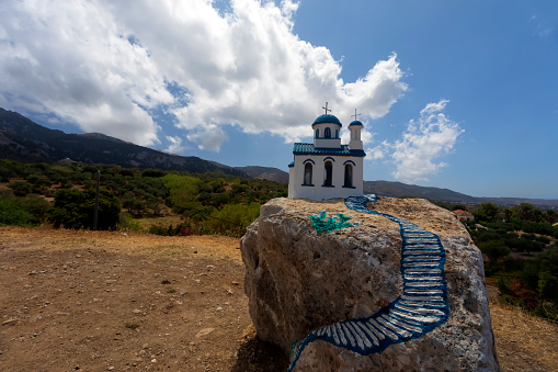 Greek orthodox church dedicated to Saint Nicholas. Located on the coast of Paphos, Cyprus at Geriskopou