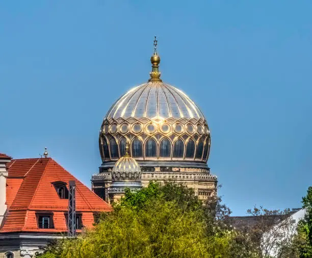 Photo of Golden Dome New Jewish Synagogue Berlin Germany