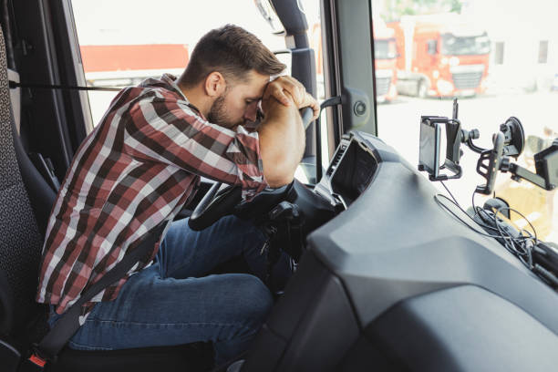 istock Truck Driver Feeling Sleepy 1668409261