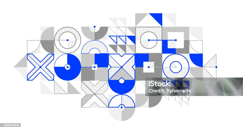 Tech Style Patterns Abstract Geometric Pattern Vector Background Isolated Tech Style Engine ...