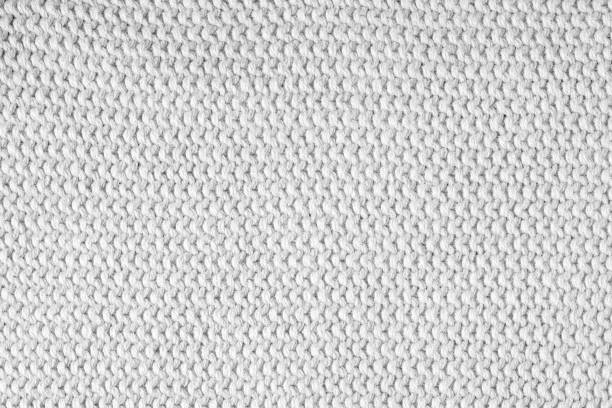 istock Knitted background.Texture of coarse horizontal knitting from white woolen threads 1668465464