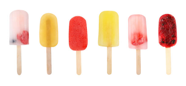 istock Set of different tasty ice creams on white background 1668535577