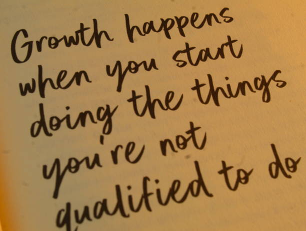 istock Inspirational quote about growth in book 1668648791