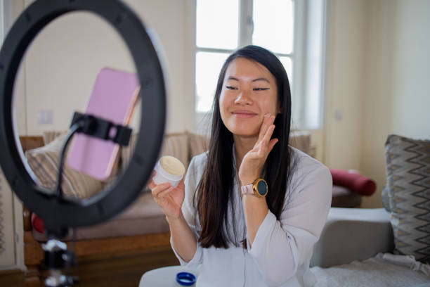 istock Young woman is recording a vlog 1668723794