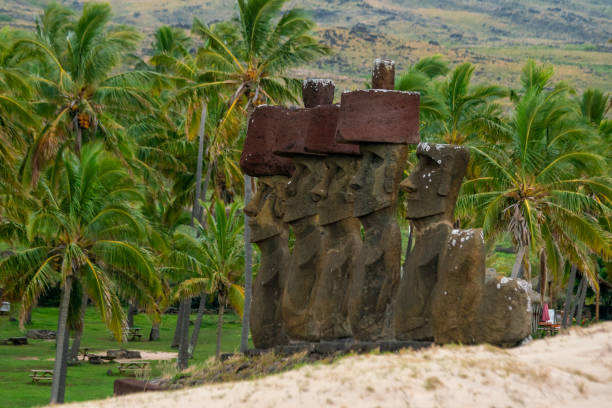 istock Moais standing on the Anakena Beach in Easter Island 1668728026