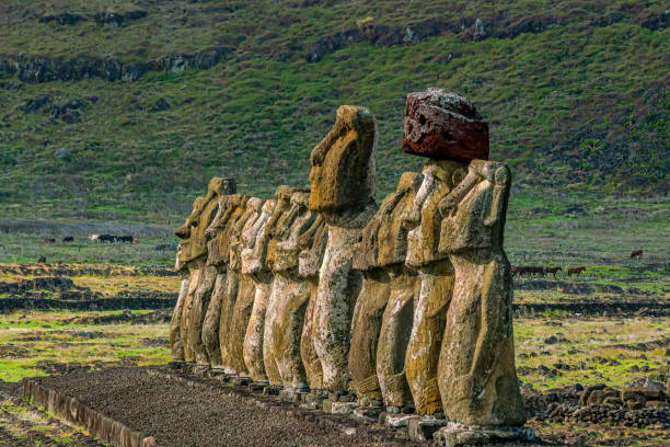 istock The ancient moai of Ahu Togariki, on Easter Island 1668728042