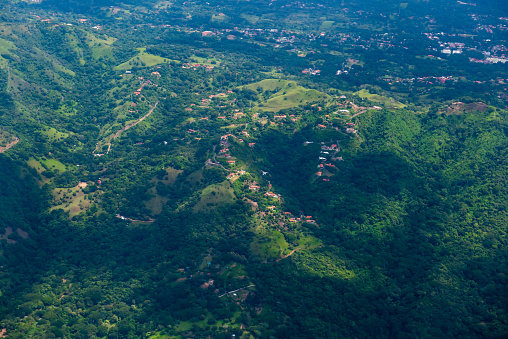 A populated hill in latin america