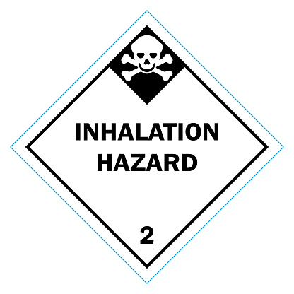 Class 2 symbol, inhalation hazard. vector illustration.