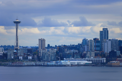 Space needle and downtown from Hamilton viewpoint