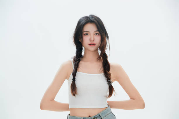 istock A Chinese female college student against a white background 1668977555