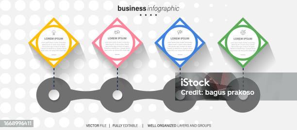 Timeline Design Box Vector Infographics Timeline Design Template With Line Boxes Label ...