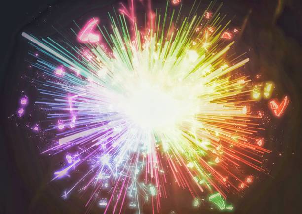 istock Abstract background of radiating colorful rays 1669046272