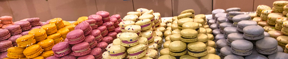 The colorful Macaron cookies are ready to be enjoyed by all. These cookies have been made in a variety of flavors.