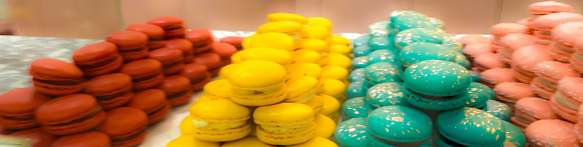 The colorful Macaron cookies are ready to be enjoyed by all. These cookies have been made in a variety of flavors.
