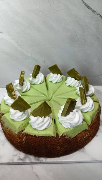 istock delicious of japanese matcha cake. 1669086714