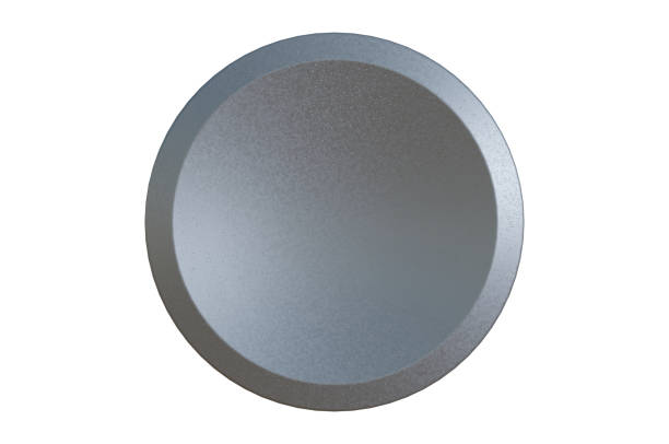 istock Circle icon gray color metal style background . 1669091628