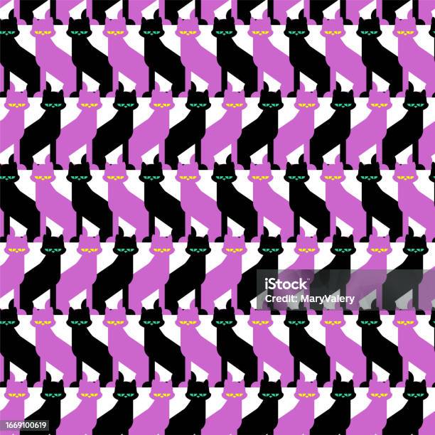 Cat Pattern Seamless Cats Background Baby Fabric Texture Stock ...