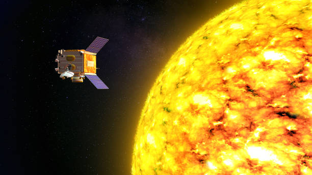 istock Solar spacecraft orbiting near the sun 1669121379