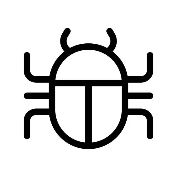 Vector illustration of Simple bug icon. Insect. Vector.