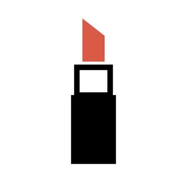 Vector illustration of Simple lipstick icon. Cosmetics. Vector.