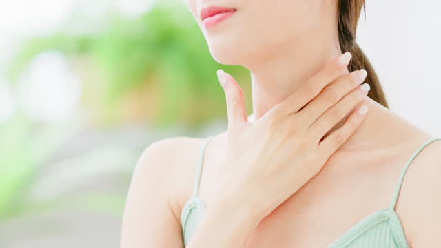 woman neck skincare concept