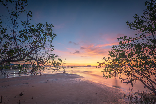 Sunset on the beach of Bintan Island, Indonesia