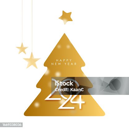 istock 2024. Happy New Year. Abstract numbers vector illustration. Holiday design for greeting card, invitation, calendar, etc. vector stock illustration 1669338036
