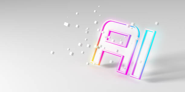 istock AI technology tech background. Glowing Artificial intelligence symbol with neon lights against light grey background. 1669405547