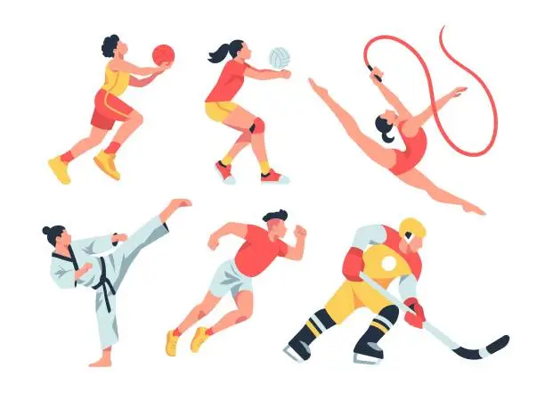 Vector illustration of Sport Collection Vector Illustration A Variety of Sports Vectors
