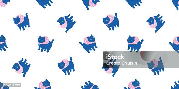 istock cat seamless pattern kitten calico neko japanese wave furoshiki picnic traveller vector cartoon character breed pet gift wrapping paper tile background repeat wallpaper animal doodle illustration design scarf isolated 1669517799