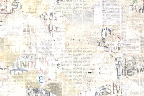istock Newspaper paper grunge vintage old aged texture background 1669557581