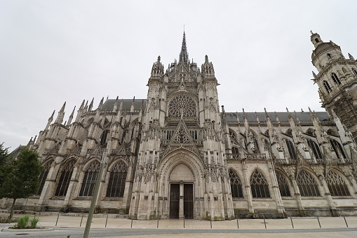 Notre Dame d'Evreux cathedral, gothic cathedral, city of Evreux, department of Eure, France