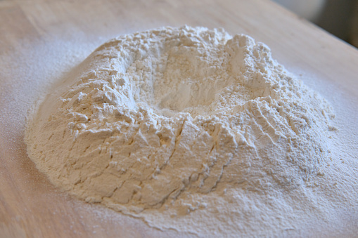 Flour ready to prepare bread