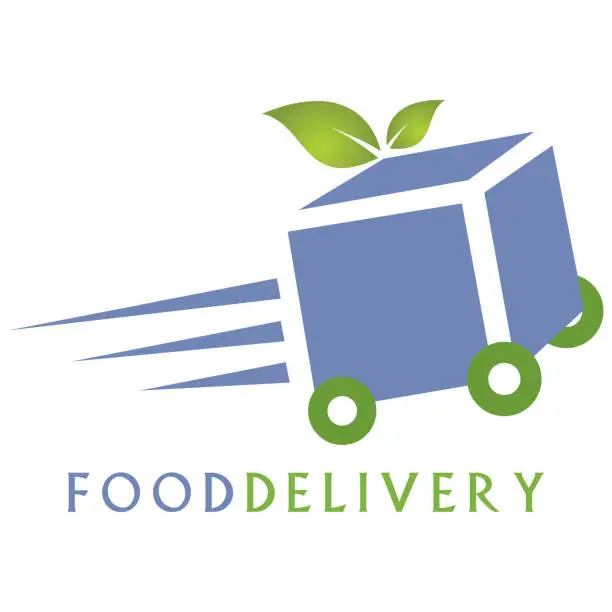 Vector illustration of Food delivery box  design. Fast delivery service sign. Food delivery vector delivery .
