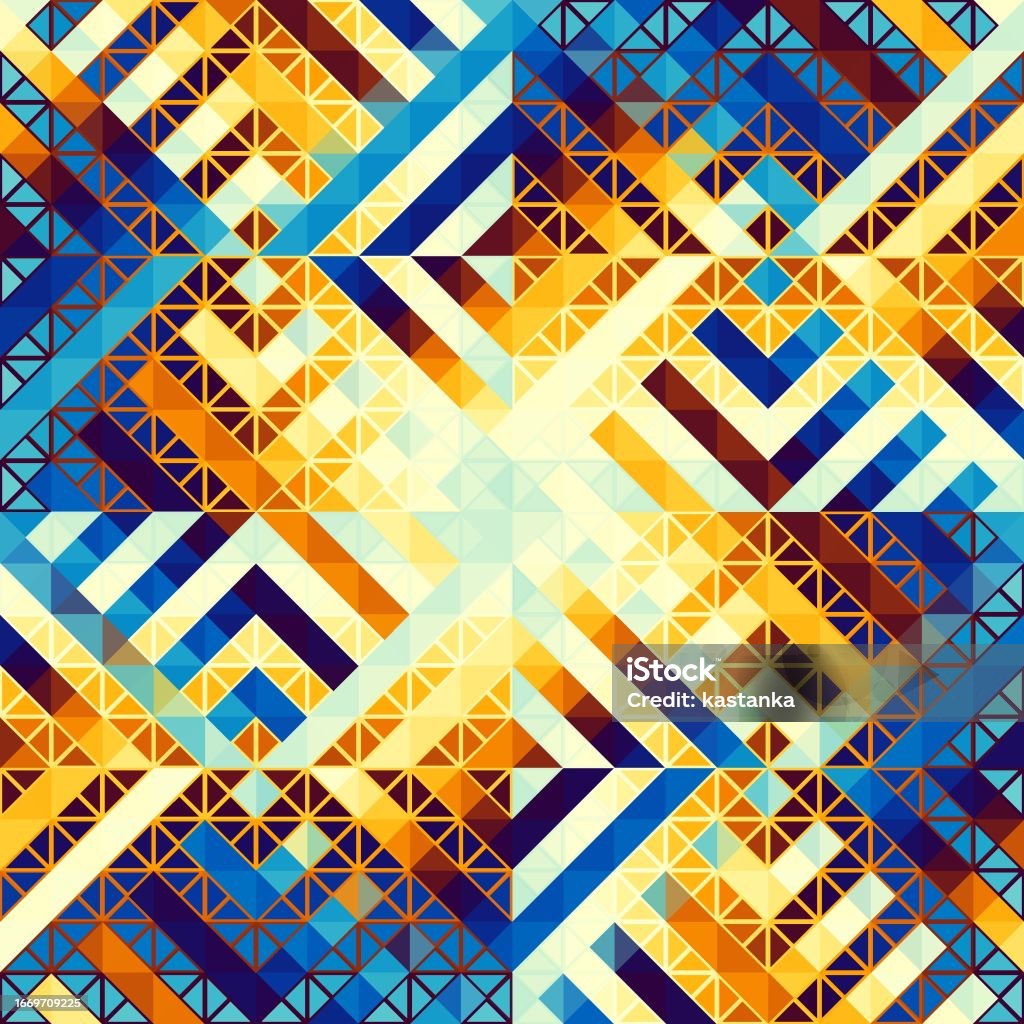 Geometric Abstract Triangles Pattern Seamless Vector Image Stock ...