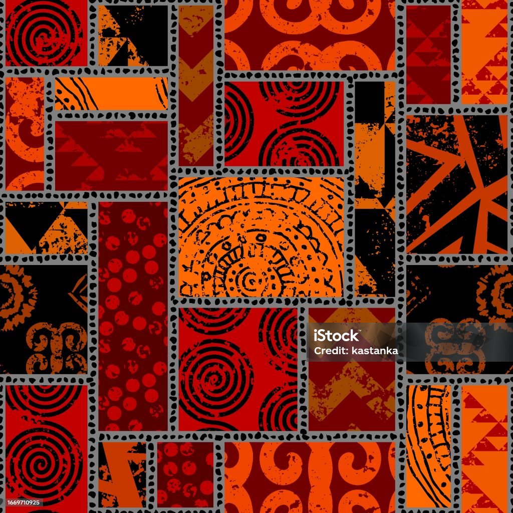Ethinic Pattern Red Abstract Red Ethnic Tribal Pattern Geometric Patchwork Style Vector ...