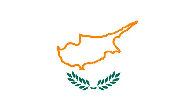 Vector illustration of Flag of Cyprus (1960)