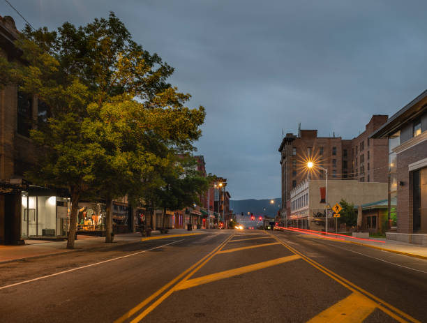 istock Night Streetscape in Downtown Butte 1669747870