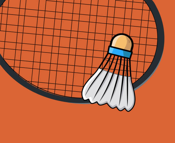 illustrations, cliparts, dessins animés et icônes de modèle de logo d’association sportive de club de badminton vectoriel. vecteur de conception de logo de badminton. icône du championnat de badminton. - tennis ball court tennis tennis racket