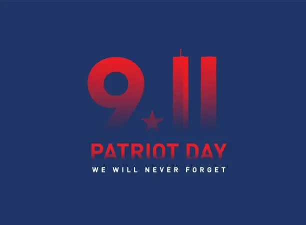 Vector illustration of USA Patriot Day 9.11 Never Forget