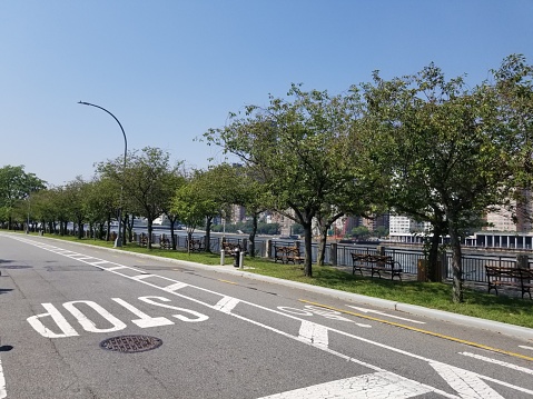 Landscape in Roosevelt island in New York